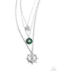 Paparazzi PREORDER "Anchor Arrangement" Green Necklace & Earring Set Paparazzi Jewelry