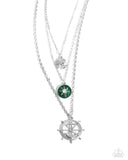 Paparazzi "Anchor Arrangement" Green Necklace & Earring Set Paparazzi Jewelry