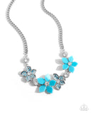 Paparazzi "Bouquet Ballad" Blue Necklace & Earring Set Paparazzi Jewelry