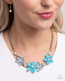 Paparazzi "Bouquet Ballad" Blue Necklace & Earring Set Paparazzi Jewelry