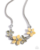 Paparazzi "Bouquet Ballad" Yellow Necklace & Earring Set Paparazzi Jewelry