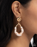 Paparazzi "High-Sheen Swirls" Gold Post Earrings Paparazzi Jewelry