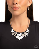 Paparazzi "Room in My Heart for More" White Necklace & Earring Set Paparazzi Jewelry