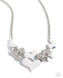 Paparazzi "Room in My Heart for More" White Necklace & Earring Set Paparazzi Jewelry