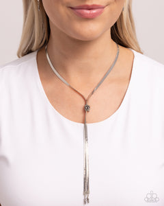 Paparazzi PREORDER "Corporate Cascade" Silver Necklace & Earring Set Paparazzi Jewelry