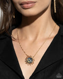 Paparazzi PREORDER "Fairytale Foil" Blue Necklace & Earring Set Paparazzi Jewelry