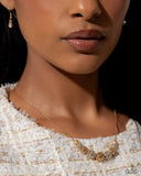Paparazzi "Gilded Gift" Gold Necklace & Earring Set Paparazzi Jewelry