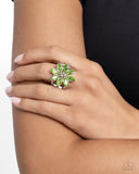 Paparazzi "Petaled Performance" Green Ring Paparazzi Jewelry