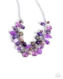 Paparazzi "Offbeat Ofrenda" Purple Necklace & Earring Set Paparazzi Jewelry