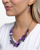 Paparazzi "Offbeat Ofrenda" Purple Necklace & Earring Set Paparazzi Jewelry