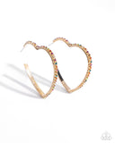 Paparazzi "Halftime Hearts" Multi Post 110XX Earrings Paparazzi Jewelry