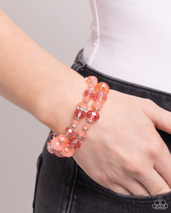 Paparazzi "Faceted Fairy Tale" Orange Bracelet Paparazzi Jewelry