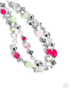 Paparazzi "Playful Past" Pink Necklace & Earring Set Paparazzi Jewelry