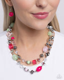 Paparazzi "Playful Past" Pink Necklace & Earring Set Paparazzi Jewelry