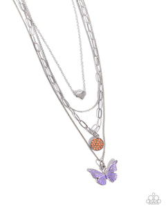 Paparazzi "Whimsical Wardrobe" Purple Necklace & Earring Set Paparazzi Jewelry