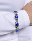 Paparazzi "Serrated Secret" Blue Bracelet Paparazzi Jewelry