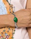 Paparazzi "Striped Sensation" Green Bracelet Paparazzi Jewelry