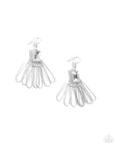 Paparazzi "Factory Flair" White Earrings Paparazzi Jewelry