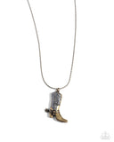 Paparazzi "Cowboy Confidence" Brass Necklace & Earring Set Paparazzi Jewelry