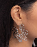 Paparazzi "Floral Fame" Silver Post Earrings Paparazzi Jewelry