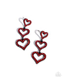 Paparazzi "Sweetheart Succession" Red Post Earrings Paparazzi Jewelry