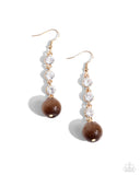 Paparazzi "Classy Cadence" Brown Earrings Paparazzi Jewelry