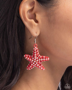 Paparazzi "Skilled Starfish" Orange Earrings Paparazzi Jewelry