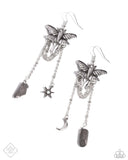 Paparazzi "Moth Master" Silver Fashion Fix Earrings Paparazzi Jewelry