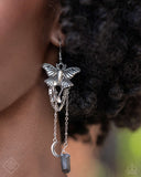 Paparazzi "Moth Master" Silver Fashion Fix Earrings Paparazzi Jewelry