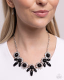 Paparazzi "Flair for the Feminine" Black Necklace & Earring Set Paparazzi Jewelry
