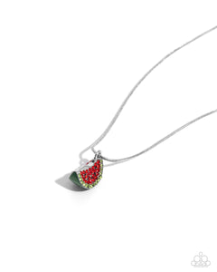 Paparazzi "Watermelon Wardrobe" Red Necklace & Earring Set Paparazzi Jewelry