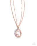 Paparazzi "Beachy Baroness" Rose Gold Necklace & Earring Set Paparazzi Jewelry