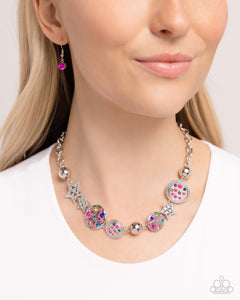 Paparazzi "Starry Shopaholic" Pink Necklace & Earring Set Paparazzi Jewelry