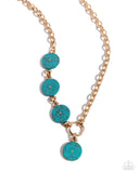 Paparazzi "Savory Stone" Gold Necklace & Earring Set Paparazzi Jewelry