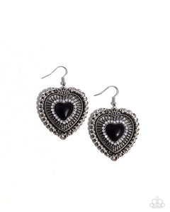 Paparazzi "Antiqued Advocate" Black Earrings Paparazzi Jewelry