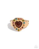 Paparazzi "Sympathetic Shimmer" Brown Ring Paparazzi Jewelry