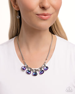 Paparazzi "Teardrop Tribute" Purple Necklace & Earring Set Paparazzi Jewelry