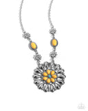 Paparazzi "Ornate Opinion" Yellow Necklace & Earring Set Paparazzi Jewelry