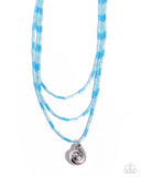 Paparazzi "Spiral Safari" Blue Necklace & Earring Set Paparazzi Jewelry