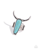 Paparazzi "Longhorn Luxe" Blue Ring Paparazzi Jewelry