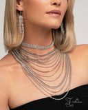 Paparazzi "Extravagant" White 2024 Zi Collection Necklace & Earring Set Paparazzi Jewelry