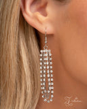 Paparazzi "Extravagant" White 2024 Zi Collection Necklace & Earring Set Paparazzi Jewelry