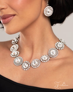 Paparazzi "Sincere" White 2024 Zi Collection Necklace & Earring Set Paparazzi Jewelry