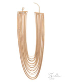 Paparazzi "Relentless" Gold 2024 Zi Collection Necklace & Earring Set Paparazzi Jewelry