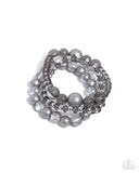 Paparazzi PREORDER "Shattered Stack" Silver Bracelet Paparazzi Jewelry