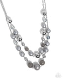 Paparazzi PREORDER "Beaded Benefit" Silver Necklace & Earring Set Paparazzi Jewelry