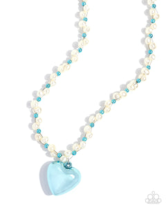 Paparazzi "Mermaid Model" Blue Necklace & Earring Set Paparazzi Jewelry