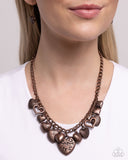 Paparazzi "Heart Hangout" Copper Necklace & Earring Set Paparazzi Jewelry