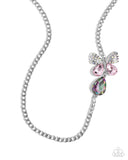 Paparazzi "Fluttering Finesse" Pink Necklace & Earring Set Paparazzi Jewelry