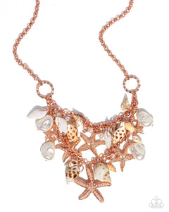 Paparazzi "Seashell Shanty" Copper Necklace & Earring Set Paparazzi Jewelry